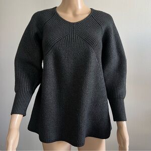 Sita Murt BLACK COATED KNITTED WOOL SWEATER SIZE 42
